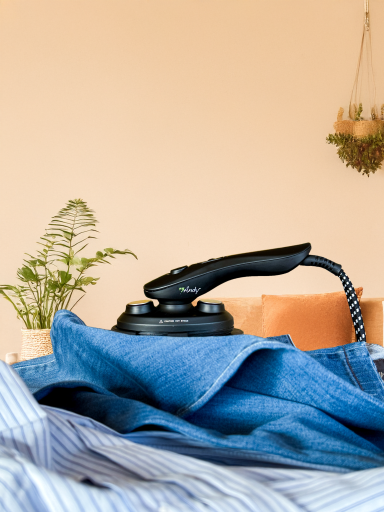 Andy professional ironing board with steam iron included. Suction and blowing mode, and vertical steamer too.